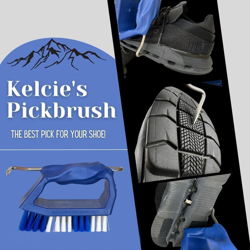 KELCIE'S PICKBRUSH فرشاة تنظيف الأحذية المحمولة من كيلسي مع أداة لتنظيف الطين عن الأحذية في دقائق - فرشاة للأحذية وأداة تنظيف للغولف وكرة القدم وغيرها من الأحذية الخارجية - فرشاة قوية ذات شعيرات صلبة لتنظيف الأحذية - Image 3